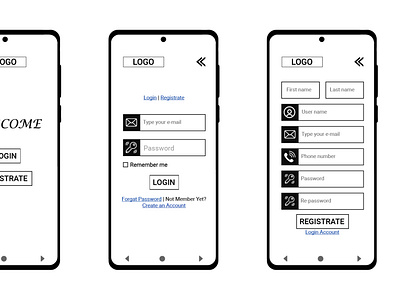 Mobile Apps wireframe 1