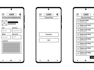 Mobile Apps wireframe 6