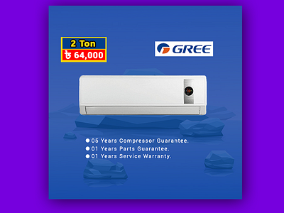 Chigo Air Conditioner Banner Design 1 ac banner ac repair in kolkata banner ads branding design fashion fb cover icon illustration logo page cover photo thames typography ui ux vector