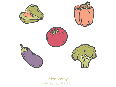 Veggie Pack 1 flat design graphic design icon iconography icons illustration vegetables veggies