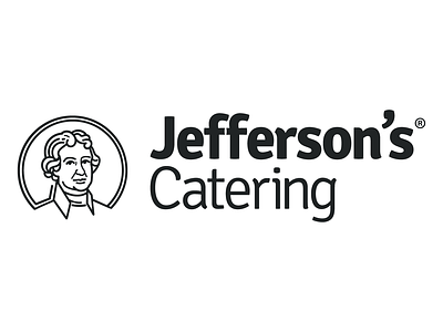 Jefferson's Catering logo catering design jefferson logo