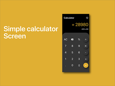 Daily UI 004 - Simple Calculator