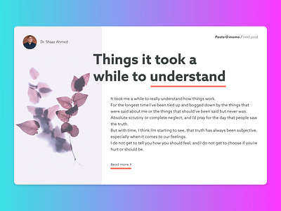 Daily UI 035 - Blog Post 6foot4 blog dailyui design digital illustration post ui ux uxdesign vector xd