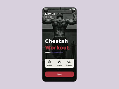 Daily UI 062 - Workout of the day 6foot4 branding dailyui design digital illustration notes app sketch ui ux uxdesign vector xd