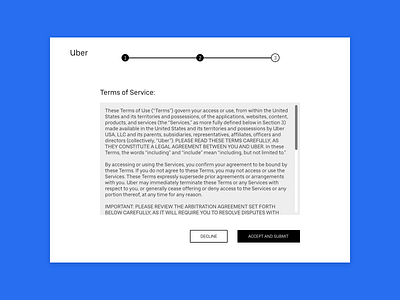 Daily UI 089 - Terms of service 6foot4 branding dailyui design digital illustration uber uber design ui ux uxdesign vector xd