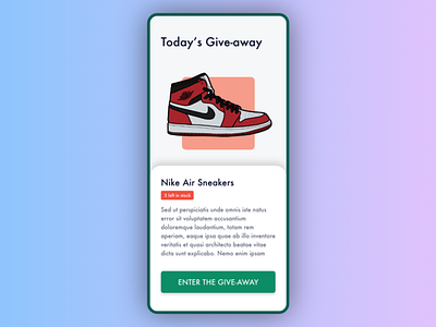 Daily UI 097 - Presentation Giveaway