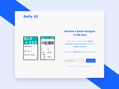 Daily UI 100 - Daily UI Landing Page