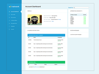 E2L Account Dashboard account dashboard earn2life ui uidesign user interface ux