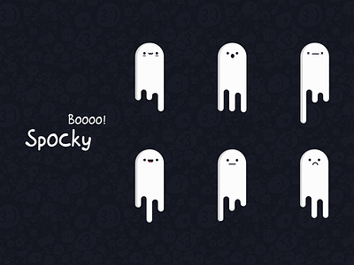 Spocky — ghost stickers charecter design designs emoji flat ghost leshchev spocky sticker stickers telegram vk