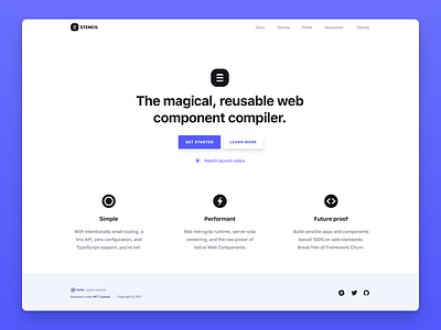 Stencil Homepage design homepage ionic landing minimal responsive simple stencil ui update web