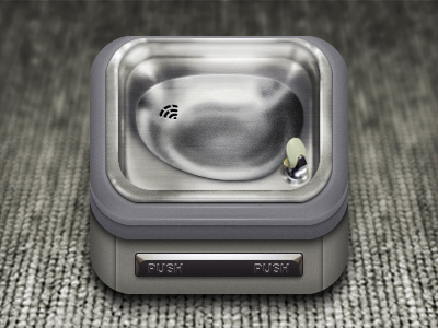 Drinking Fountain App Icon app details fountain icon icons ios ipad iphone metal realistic texture