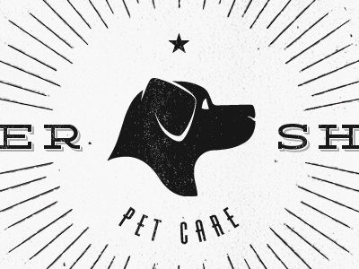 Buster Shuffle Pet Care Logo branding design dog logo minimal print vintage