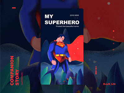 My superhero design illustration man superman ui