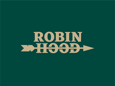 Robin Hood Branding bow and arrow design logo serif typography vector