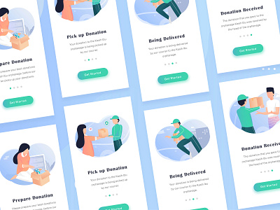 [Exploration] Onboarding illustration Donation App adobe app card clear design exploration flat illustration illustrator interface material mobile people social ui uiux ux vector