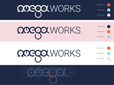 OmegaWORKS - Logo brand identity branding design logo logodesign