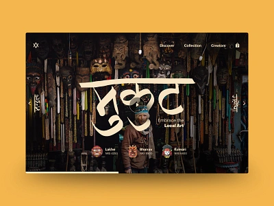 Handicraft Nepal banner creative ecommerce handicraft interface kathmandu lovechand mask minimal nepal nepali slider store typography ui ui design userinterface ux web website