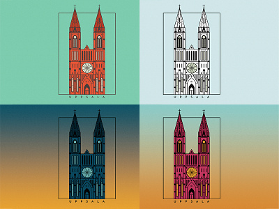 4 Shades of Uppsala Cathedral
