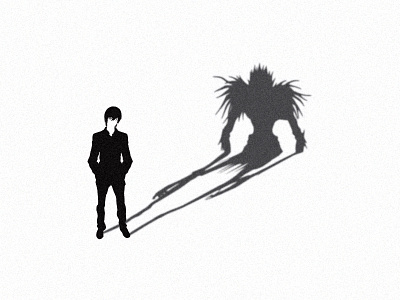 Schizophrenia animation anime death note light logo poster ryuk schizophrenia shadow warner bros