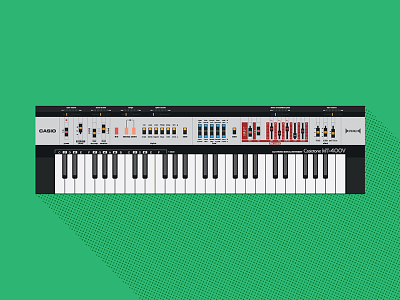 Casio Casiotone MT-400V casio casiotone details flat instrument keyboard midi music synth
