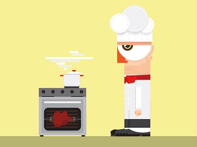Chef - Pursuit of Happiness character chef chicken cook food hat oven pursuit of happiness vector
