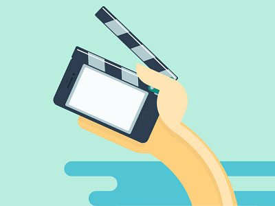Video Recording arm cinema clapper film hand mobile recording selfie video