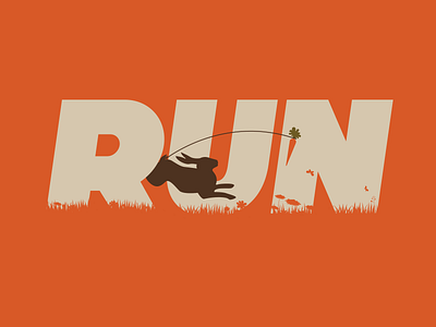 Run bunny carrot motivation rabbit run sport word