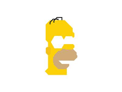 Homer face geometric homer illustration minimal simpsons