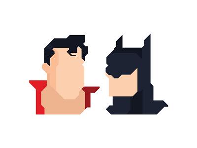 Batman vs superman batman comics illustration logo man minmal red super superman