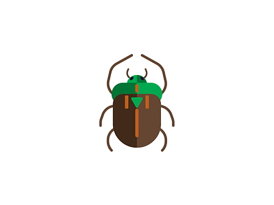 Bug beetle bug flat illustration insect insects minimal