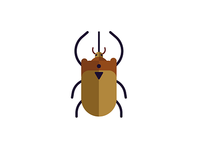 Bug beetle bug flat illustration insect insects minimal