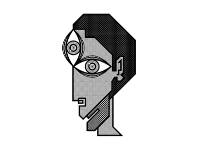 Self Portrait abstract eye face head illustration portrait project