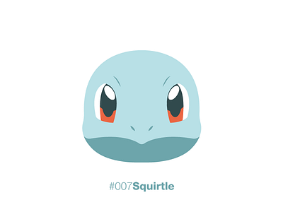 #007 Squirtle anime face flat minimal pokemon pokemon go squirtle