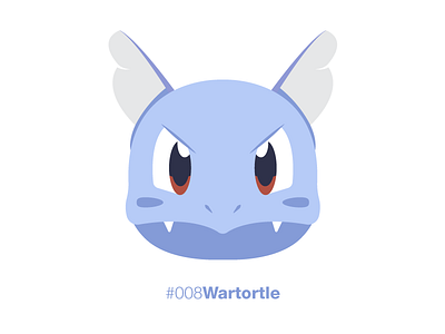 #008 Wartortle anime face flat minimal pokemon pokemon go wartortle