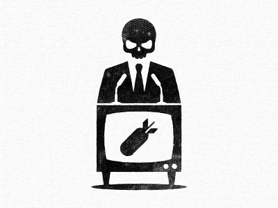 Politicians and media icon illustration media peace politician politics propaganda speech tv war