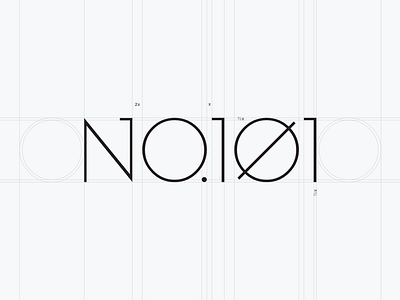 NO.101 101 branding identity logo structure type