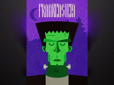 Frankenstein blood castle dark frankenstein halloween monster poster scary typography vampire