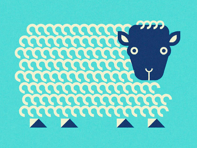 Sheep abstract animal face fur minimal picasso sheep wild