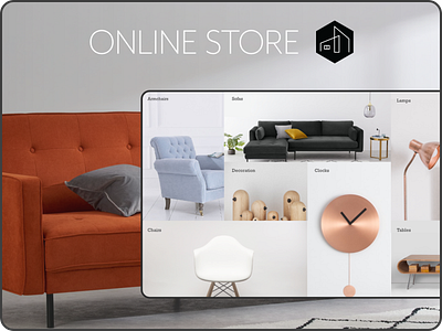 Online Store - Style Living design ecommerce grid layout home landing page modern online shop online store ui