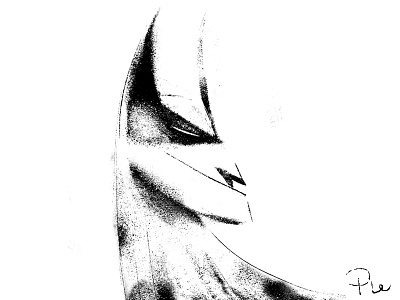 The Dark Knight batman design digital drawing illustration