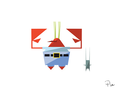 Mr. Krabs & Plankton colors design icons illustration shapes spongbobsquarepants