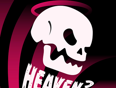 Heaven? - Logo concept design illustration logo skull vector