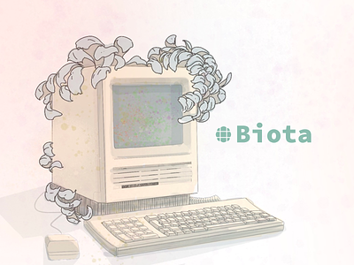 Biota blockchain app illustration logo responsive design ui