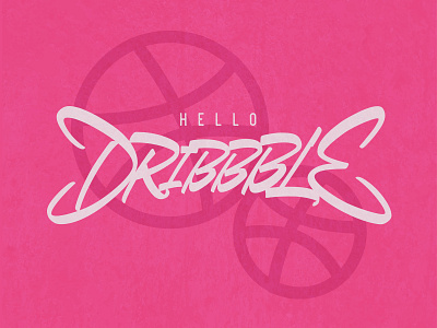 Hello Dribbble! brand branding calligraphy custom type custom typography design dribbble graphic design illustration lettering logo logo design logotype type typogaphy vector