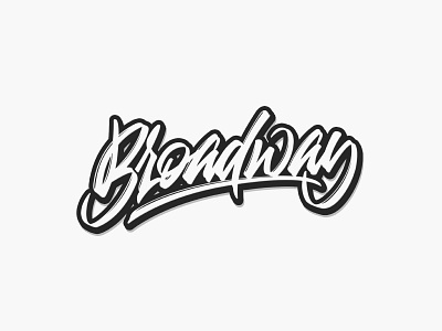 Broadway apparel brand branding calligraphy clothing brand coffee custom type custom typography design graphic design illustration lettering logo logo design logotype minimal music type typography vector