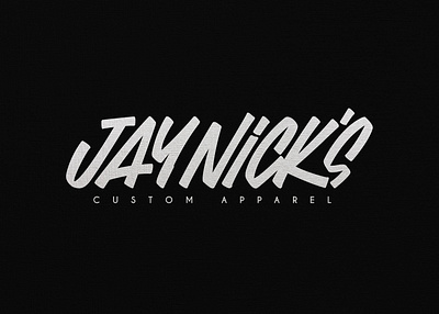 Jay Nick's apparel brand branding calligraphy clothing brand custom type custom typography design graphic design illustration lettering logo logo design logotype minimal shoe shoes type typography vector