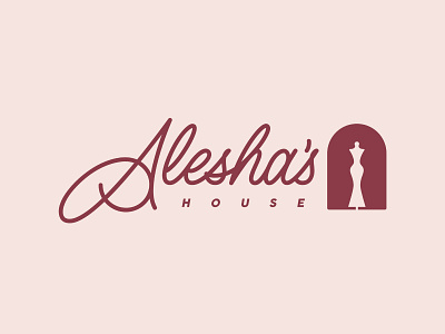 Alesha's House apparel boutique boutique logo brand branding calligraphy clothing brand custom type custom typography design graphic design illustration lettering logo logo design logotype minimal type typography vector