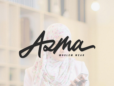 Azma Moslem Wear apparel brand branding calligraphy clothing brand custom type custom typography design graphic design illustration lettering logo logo design logotype minimal type typography vector