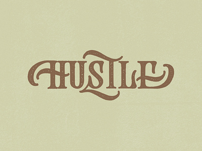 Hustle brand calligraphy custom type custom typography design graphic design illustration lettering logo logo design logotype type typeface typography typography logo