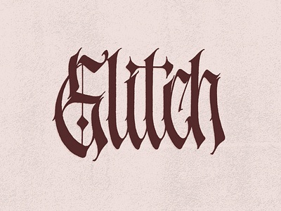 Glitch blackletter brand calligraphy custom type custom typography design fraktur graphic design illustration lettering logo logo design logotype typeface typography typography logo vintage vintage logo